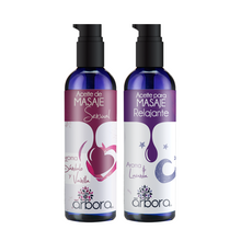 Cargar imagen en el visor de la galería, 2 Pack Aceite de Vainilla y Sándalo + Aceite de Lavanda para Masaje