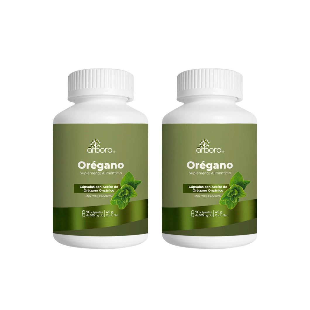 2 Packs Cápsulas de Aceite de Orégano - 90 Caps